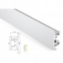 LED profiel 2m Aluminium zwart 49x32mm incl. frosted PC cover