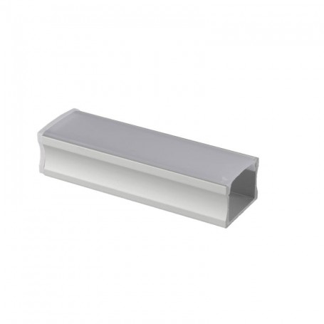 LED profiel 2m Aluminium 22x16mm zilver/zwart incl. PC cover